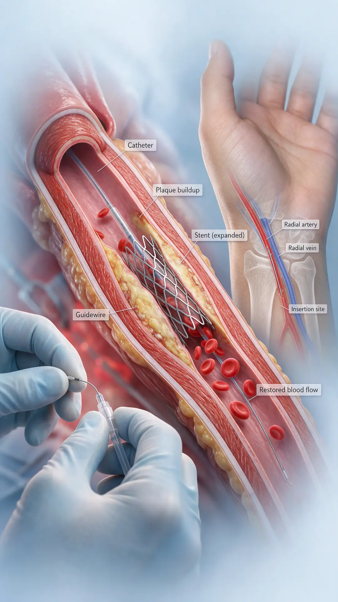 Angioplasty cardiac procedure visual